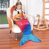 Catalonia Kids Flannel Blanket Mermaid Tail, Ultra Soft Plush Sleeping Bag Snuggle Blanket for Girl Toddlers, Cozy Gift - 4 of 4