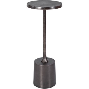 Uttermost Modern Nickel Aluminum Round Drink Table 10" Wide Silver for Living Room Bedroom Bedside Entryway House Office Bathroom - 1 of 1