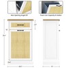Trash Cabinet with 20 Gallon Storage Freestanding Trash Can Cabinet Hidden Pet-Proof Garbage Can Cabinet - 2 of 4