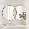 Hallway Decorative Mirrors Gold Framed Mirror Entryway Mirror Overlapping Round Wall Mirror Oval Mirrors Half Moon Mirror-The Pop Home - 2 of 4