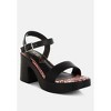 Kolata Faux Leather Pin Buckle Platform Heels - 2 of 4