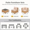 UPHA 9-Piece Rattan Patio Sofa Conversation Set with Cushions - 3 of 4