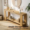 63" Console Table with Storage, 2-Tier Sofa Table, Farmhouse Entryway Table with Open Shelf for Hallway, Living Room, or Office–The Pop Home - 3 of 4