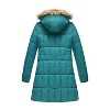 Haute Edition Women's Mid-Length Puffer Parka Coat with Faux Fur-lined Hood - 2 of 3