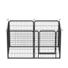 SEVOBAL Pet Crates and Houses 6 Panel Heavy Duty Metal Playpen with Door for Outdoor Yard Lawn Garden, Black, 53.94"*26.77"*31.7" - 2 of 4