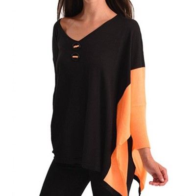 Women's Neon Panel Slit Oversize Tunic - ANGEL