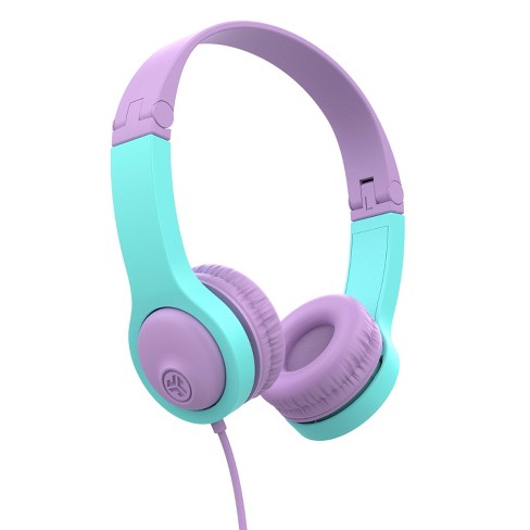 Purple headphones with discount mic