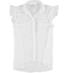 bar III Womens Clip Dot Button Down Blouse - 1 of 2