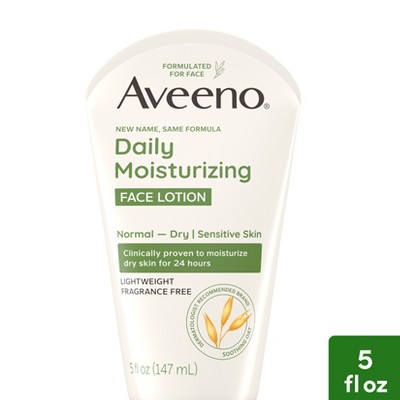 Aveeno Daily Moisturizing Prebiotic Oat Face Cream for Dry Skin - Fragrance Free - 5 oz