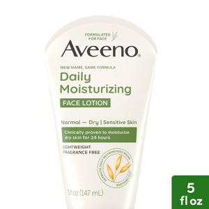 Aveeno Daily Moisturizing Prebiotic Oat Face Cream for Dry Skin - Fragrance Free - 5 oz - 1 of 4