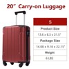Kumasinova 20"Hardshell Luggage,Durable ABS Carry-On Suitcase with TSA Lock,Airline-Approved Double Spinner Travel Luggage,Lightweight - 2 of 4