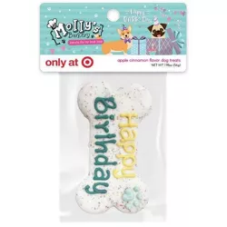 Molly's Barkery Birthday Dry Cookie with Apple and Cinnamon Flavor Dog Treats - 3.35oz