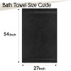 Lux Decor 6 Piece Towel Set Luxury 100% Cotton Soft Absorbent Bath Towels Zero Twist Solid Bath Towel Pack - 3 of 4