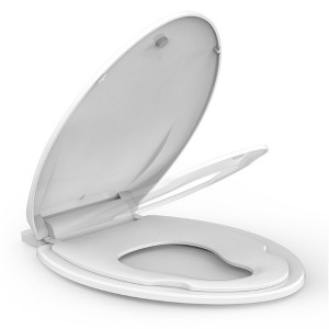 Toilet Seat, Soft Close Lid, Slow Close Noiseless Design, American Standard Compatible - 1 of 4