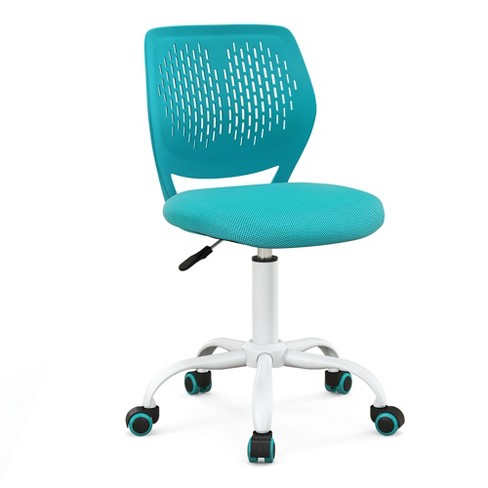 Tangkula Kids Desk Chair Ergonomic Swivel Children Mesh Study Height Adjustable Turquoise Target