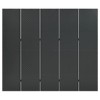 vidaXL 5-Panel Steel Room Divider - 78.7"x70.9", Anthracite - Versatile Decorative Screen - Space Separator - Industrial Style - 2 of 4