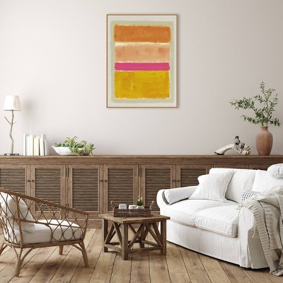 Large Multicolor Abstract Canvas Art Print with Polystyrene Frame