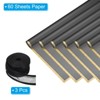 Unique Bargains Plastic Golden Edge Bouquet Flower Wrapping Paper 3 Packs with 3 Rolls Ribbons Gray - 3 of 4