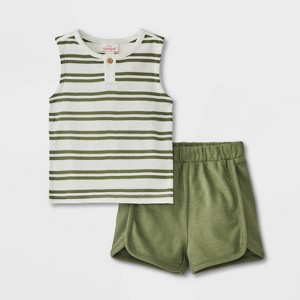 Baby Boys' Henley Top & Bottom Set - Cat & Jack™ - 1 of 3