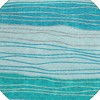 Sky Blue Teal Blue And Aqua Striped Washable Indoor Outdoor Area Rug - 4 of 4