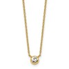 Chisel Stainless Steel Yellow IP-plated Glass Pendant on a Necklace 16" Cable Chain Necklace with a 2" Ext. - 2 of 2