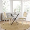Merrick Lane Toulon Set of Two Stacking Thonet Bistro Style Chair, PE Cane Rattan Seat, and Metal Frame for Indoor/Outdoor Use - 2 of 4