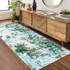 Modern Abstract Rug Machine Washable Throw Rug Boho Chic Abstract Watercolor Design Area Rug - 2 of 4