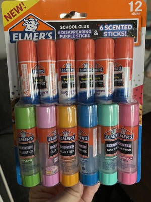 Elmer’s Tropical Scented Glue Sticks, Safe, Nontoxic School Glue, 4 Count Each (Pack of 6)