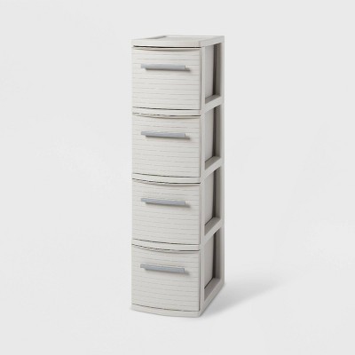 4 Drawer Skinny Tower Dark Gray - Brightroom™ : Target