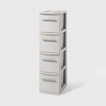 Inval 7 Drawer Tall Storage Cabinet 47 14 x 12 12 Espresso