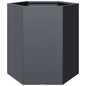 vidaXL Garden Planter Anthracite Steel Medium Tough Garden Planter - 1 of 4