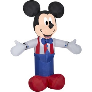 Gemmy Airblown Inflatable Patriotic Mickey Mouse, 3.5 ft Tall, White - 1 of 4
