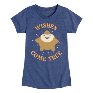 Girls' - Disney - Wishes Come True Fitted Short Sleeve Graphic T-Shirt - 1 of 4
