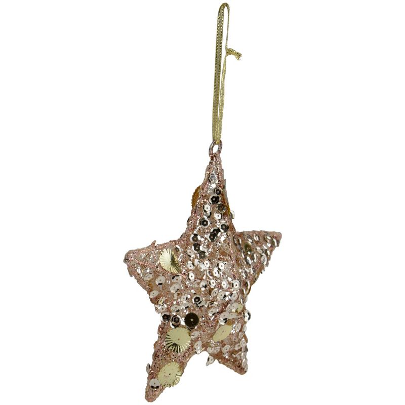 Northlight 6" Tri-Color Gold Star Shaped Christmas Ornament, 2 of 4