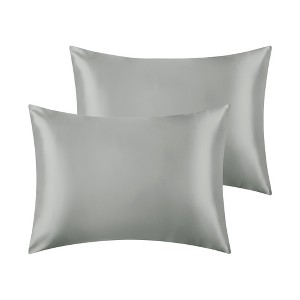Unique Bargains Satin Hair and Skin Breathable Envelope Closure Pillowcase 2 Pcs - 1 of 4