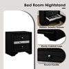 CLIHOME Contemporary Bedroom Storage Cabinet Nightstand with Silver Accents and Hidden Jewelry Drawer - 4 of 4