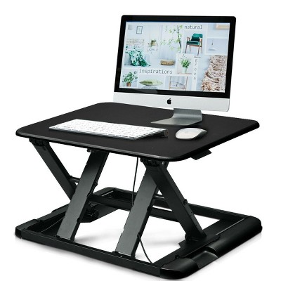 Adjustable Height Sit/Stand Desk Computer Lift Riser Laptop Work Station Black