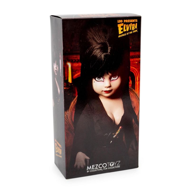 Mezco Toyz Living Dead Dolls Presents Elvira Mistress of the Dark 10 Inch Collectible Doll, 5 of 10