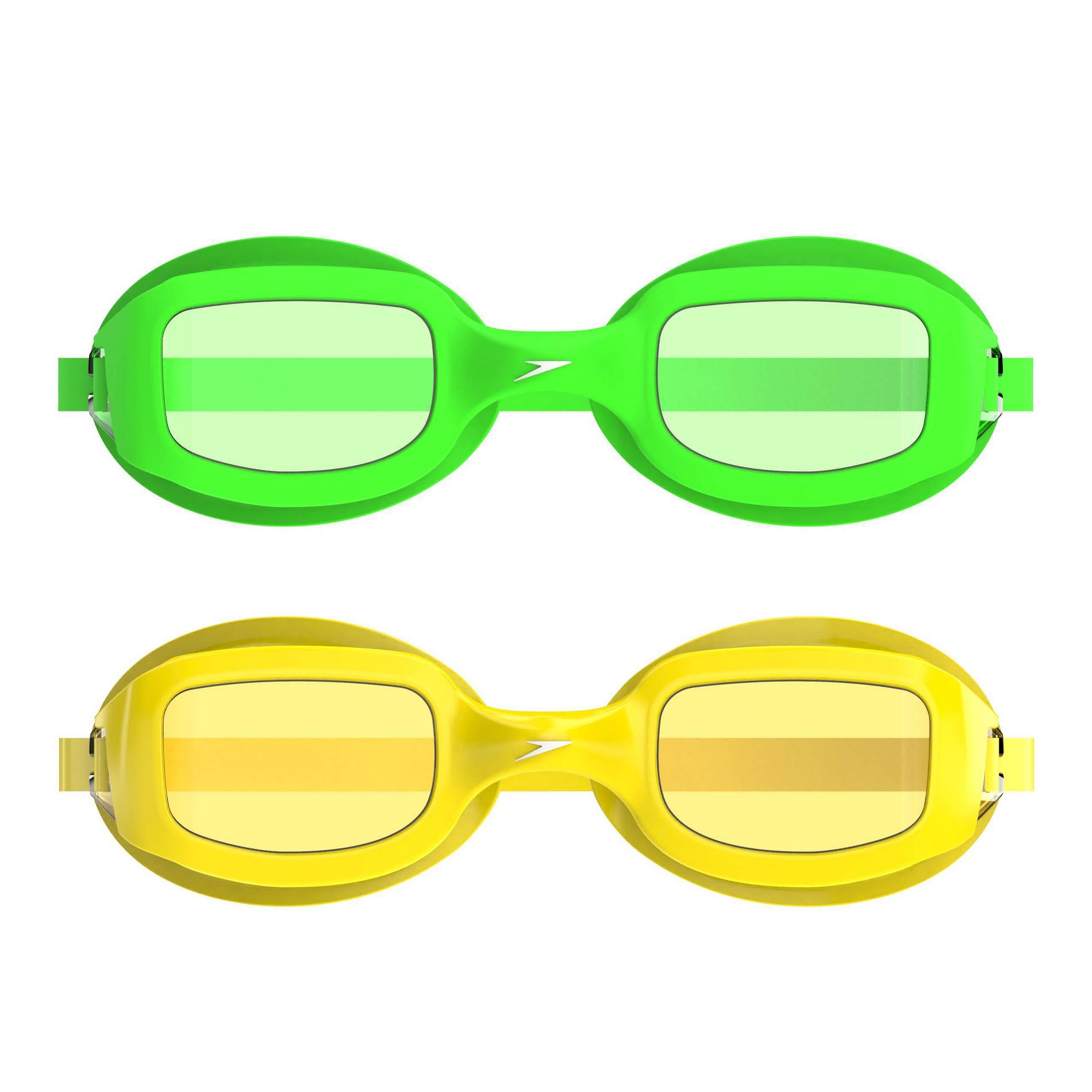 Speedo Kids' 2pk Sonic Swim Goggles - Yellow/Green: Polycarbonate PVC Anti-Fog Lenses