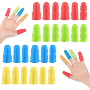 JDICTION 24-Piece Silicone Finger Protector Set - Heat Resistant Thimble Guards For Hot Glue Gun Safety - 1 of 4