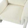 PAGED Modern Accent Chair, Boucle Fabric Arm Chair Wooden Single Sofa Chair for Bedroom, Living Room Furniture, Easy Assembly - 4 of 4