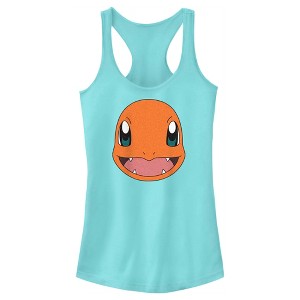 Juniors Womens Pokemon Charmander Smile Racerback Tank Top - 1 of 4