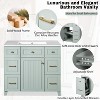 TIRAMISUBEST 36" Light Green Bathroom Vanity with Ceramic Sink, Soft-Close Doors, 2 Double-Layer & 2 Standard Drawers - 4 of 4