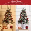3 ft Prelit Premium Snow Flocked Artificial Christmas Tree with 8 Mode Warm White Led - 3 of 4