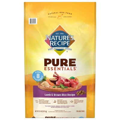 Nature's Recipe Pure Essentials Adult Lamb and Brown Rice Dry Dog Food - 24lbs