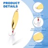 Unique Bargains Treble Hooks Metal Spinner Fishing Spoons for Freshwater Saltwater Salmon 10 Pcs - 3 of 4