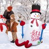Costway 6FT Inflatable Christmas Skiing Snowman Blow up Party Decoration with LED Lights - 2 of 4