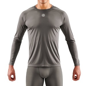 SKINS SERIES-3 MEN'S LONG SLEEVE ACTIVE TOP CHARCOAL - 1 of 4