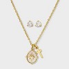 Beloved + Inspired 14K Gold Dipped Necklace and Earring Set 2pc - 2 of 4