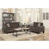 Lantana Tufted Microfiber Loveseat in Chocolate - Lexicon - 3 of 4